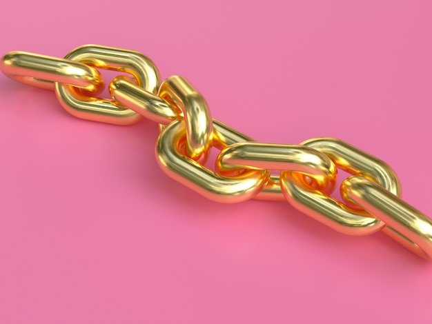 Photo abstract 3d rendering gold chain