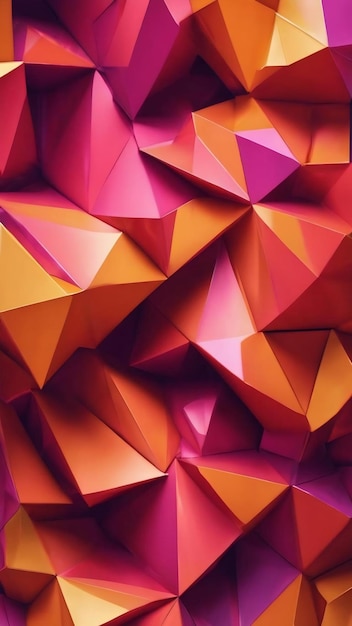 Abstract 3d rendering of low poly shape futuristic background design generative ai