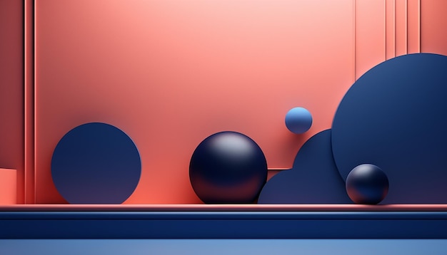 Abstract 3d rendering of a modern geometric ball shaped design