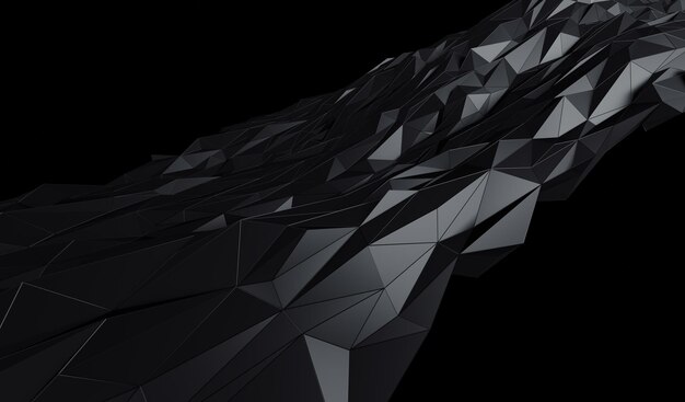 Abstract 3D Rendering of Polygonal Background