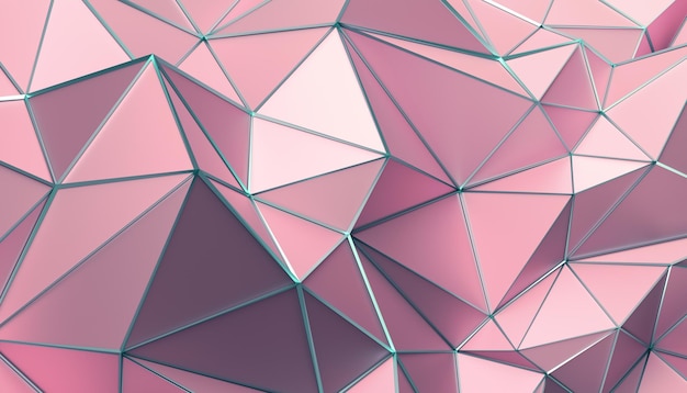 Abstract 3D Rendering of Polygonal Background