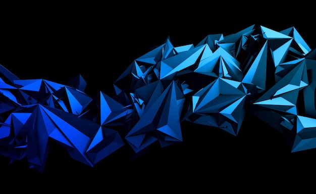 Abstract 3D Rendering of Polygonal Background