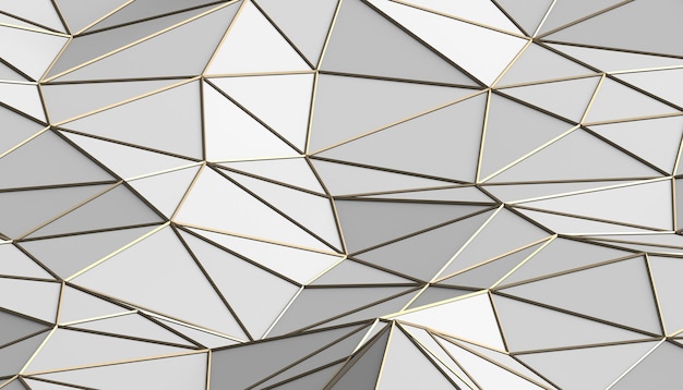 Abstract 3D Rendering of Polygonal Background