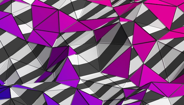 Abstract 3D Rendering of Polygonal Background