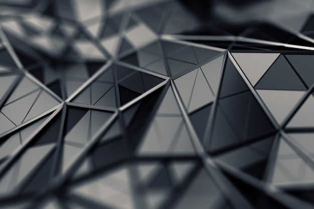 Abstract 3D Rendering of Polygonal Background