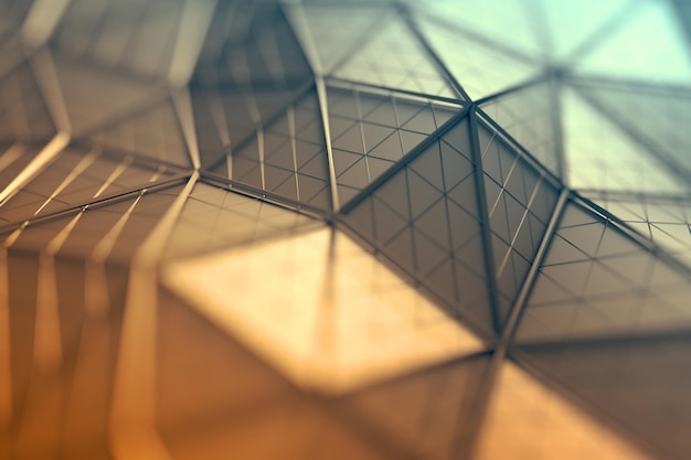 Abstract 3D Rendering of Polygonal Background