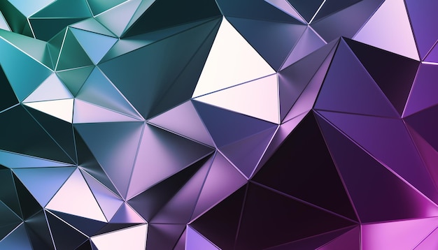 Abstract 3D Rendering of Polygonal Background