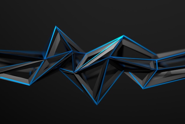 Abstract 3D Rendering of Polygonal Shape