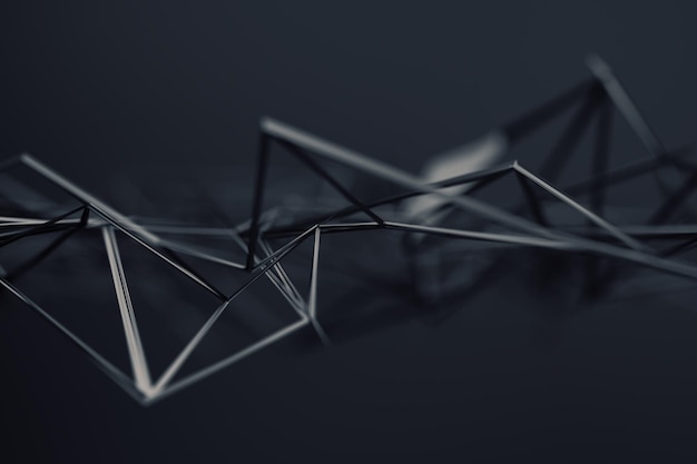 Abstract 3D Rendering Polygonal Shape