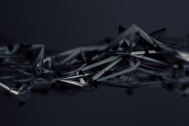 Абстрактное 3D-рендеринг многоугольной формы