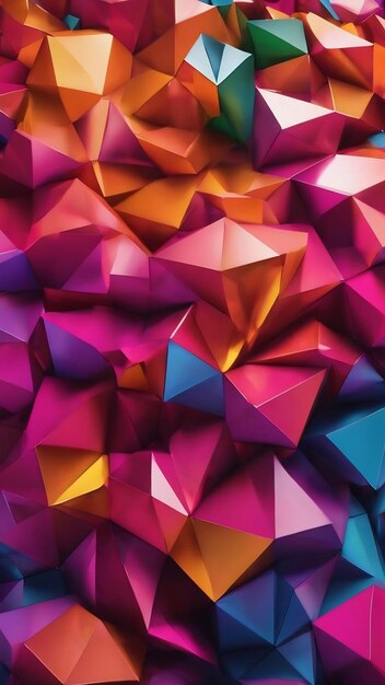 Abstract 3d rendering of polygonal shape