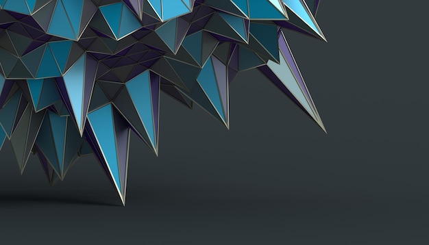 Abstract 3D Rendering of the Polygonal Surface