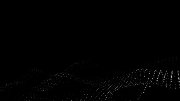 Photo abstract 3d rendering of seamless looped animation modern background design abstract futuristic wave of particles futuristic dots background with a dynamic waveseamless loopdigital matrix alpha