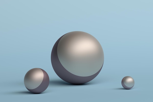 Photo abstract 3d rendering of spheres