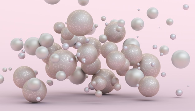 Abstract 3D Rendering of Spheres