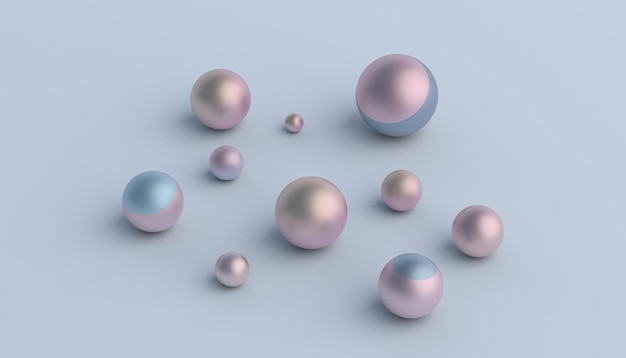 Abstract 3D Rendering of Spheres
