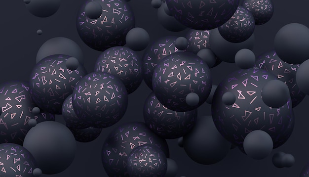 Abstract 3D Rendering of Spheres