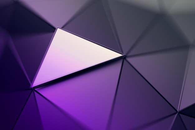 Abstract 3d rendering of triangulated surface Contemporary background Futuristic polygonal shape Distorted low poly backdrop with sharp lines