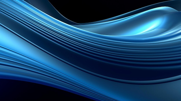 Abstract 3d-rendering van blauwe lijnen