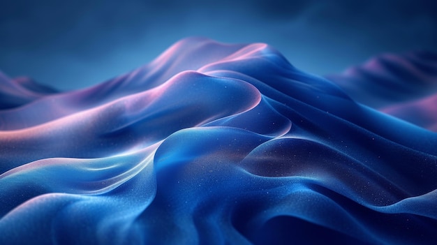 Abstract 3d rendering of wavy surface Futuristic background Generative AI