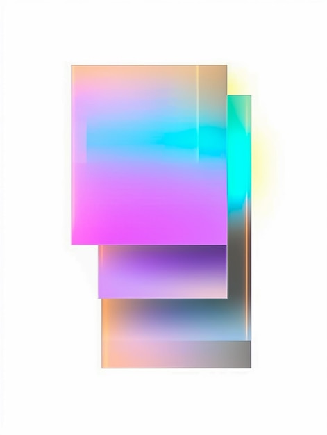 Photo abstract 3d shapes floating in a gradient void ai generated