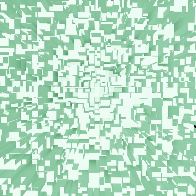 建築設計のための抽象的な3D正方形ピクセルの幾何学的な背景、立方体パターンまたはブロックテクスチャ