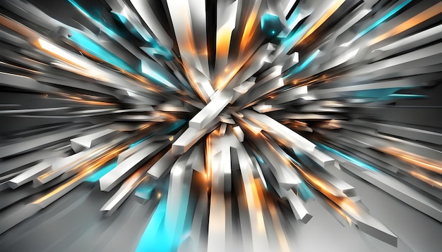 Abstract 3d technology lines with light background Raster version