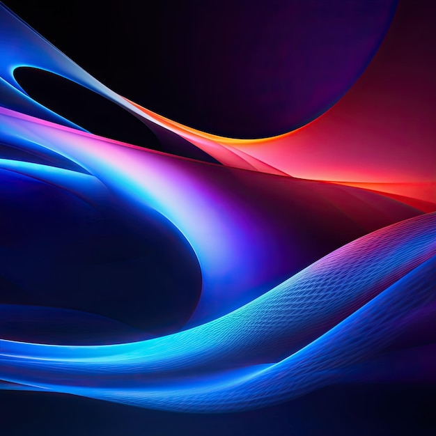 Abstract 3D Wave Background for Business technology wallpaper Generative AI