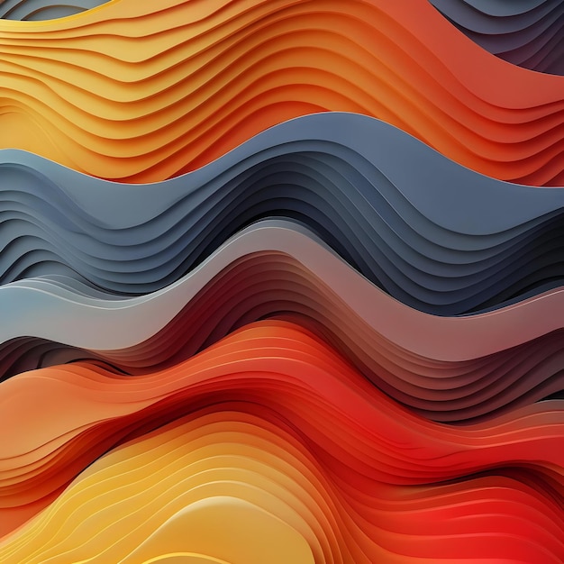 Abstract 3d waves background