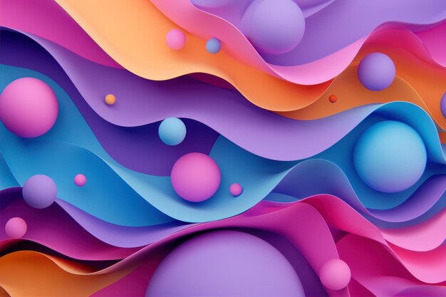 Abstract 3d wavy background