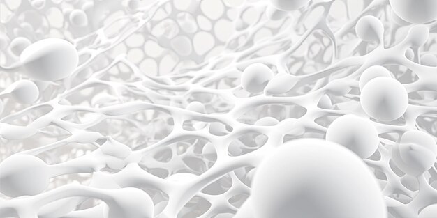 Abstract 3d white grey background organic shapes pattern texture