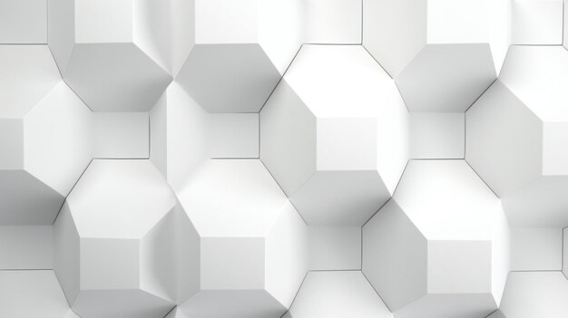 abstract 3d white hexagon background