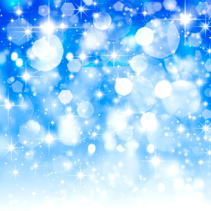 Photo デザインとテキストの抽象的な抽象的なぼやけたクリスマスの青いボケ味の背景