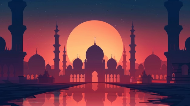 abstract achtergrondbeeld realistische elementen illustratie vector stijl ramadan