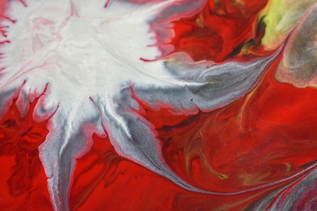 Abstract acrylic painting closeup