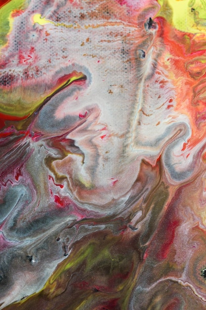 Abstract acrylic painting closeup