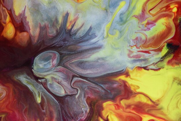 Abstract acrylic painting closeup