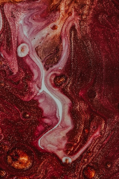 Abstract acrylic painting closeup