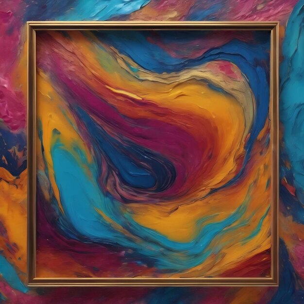 Abstract acrylic texture with frame concept