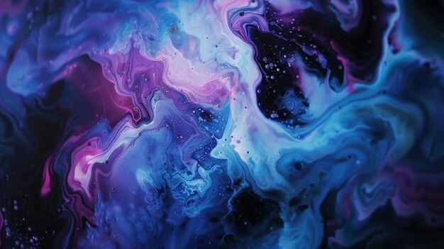 Photo abstract alcohol ink painting background colorful purple template