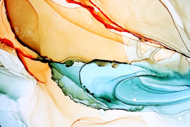 Abstract alcohol ink painting