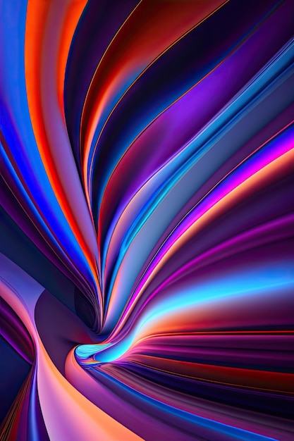 Abstract amazing background of colorful glowing intertwining blue and purple lines