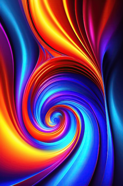 Abstract amazing background from colorful blue swirl shapes Fantasy light background