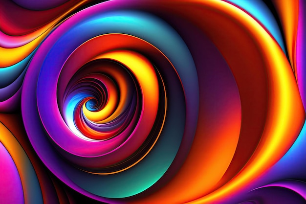 Abstract amazing background from colorful fractal shapes digital fractal art 3d rendering