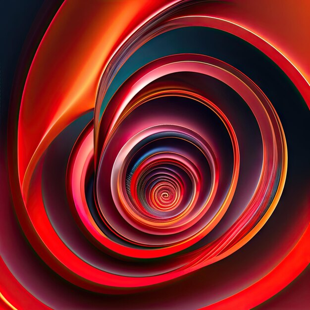 Abstract amazing background from colorful red swirl shapes fantasy light background