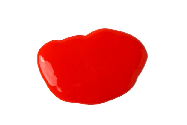 Abstract amorphous substance in the form of a red blob