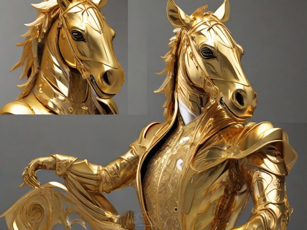 Abstract anthropomorphic beautiful horse