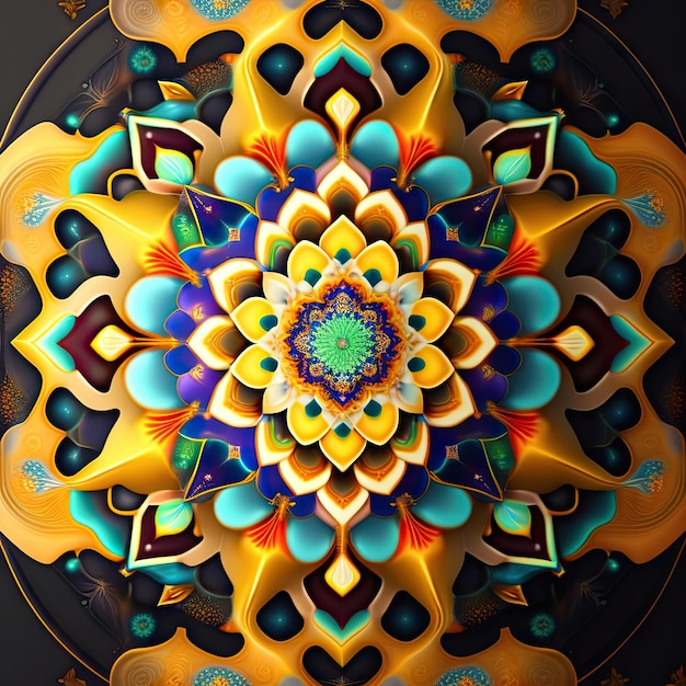 Abstract antic mandala Psychedelic mandala design Abstract fractals background