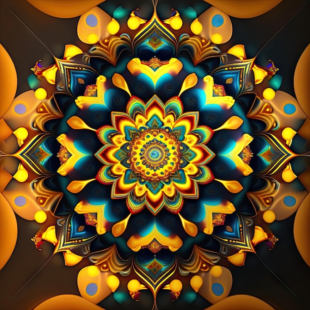 Abstract antic mandala psychedelic mandala design abstract fractals background