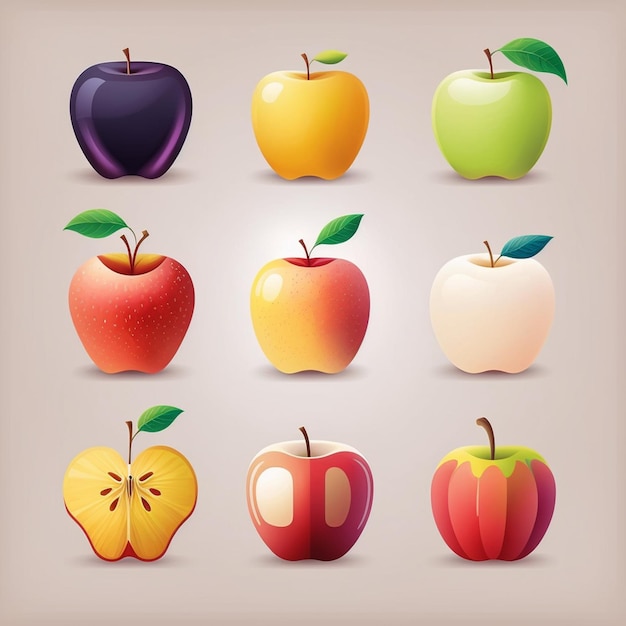 Abstract Apple, apple graphics, abstraction, high quality, vector, jpg, apples to be cut out.